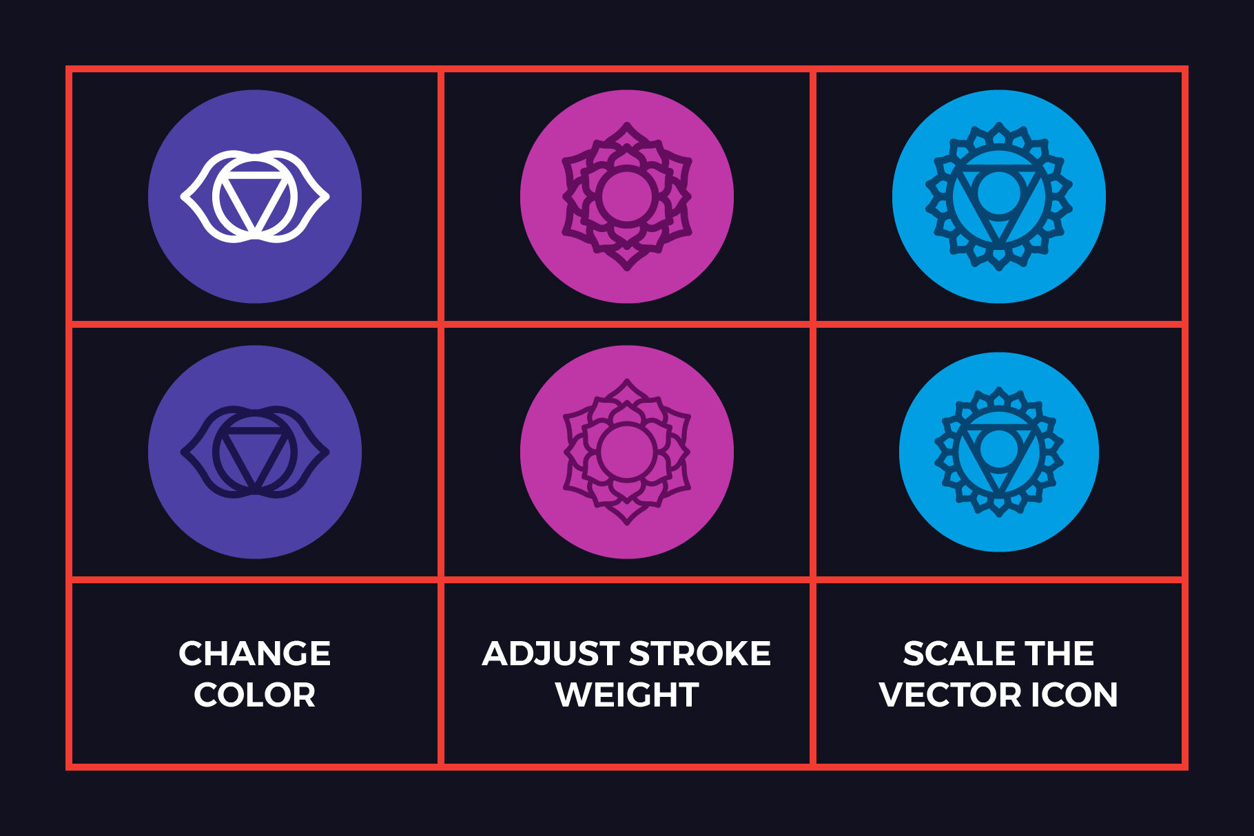 1820x1214 Chakra Symbols Set Vector Espiritual