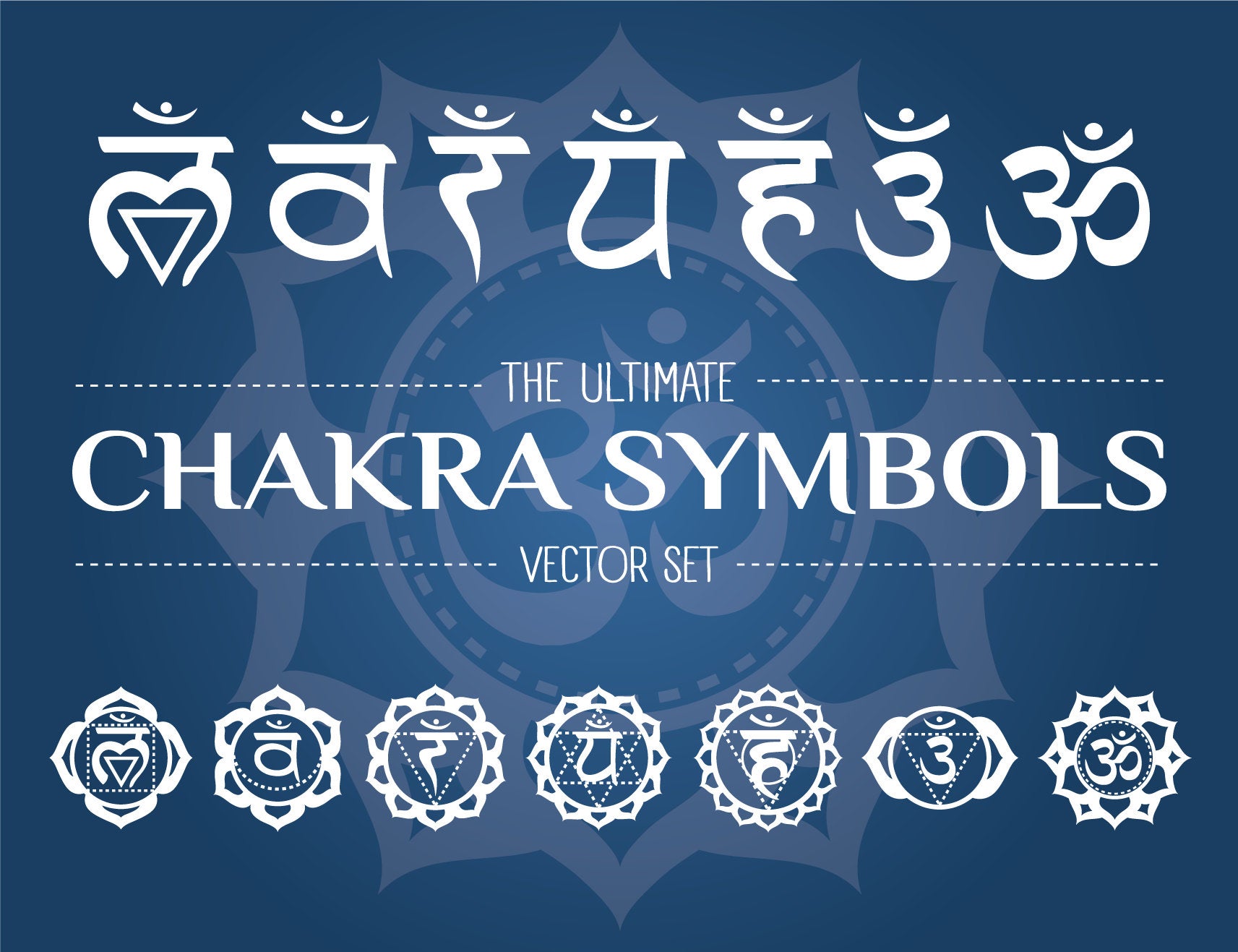 1713x1317 Chakra Symbols Vector Set Sacred Geometry Vector Graphics Etsy