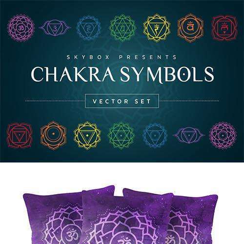 500x500 Chakra Symbols Vector Set