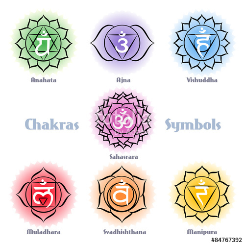 500x500 Chakras Symbols Vector Set Stock Image And Royalty Free Vector