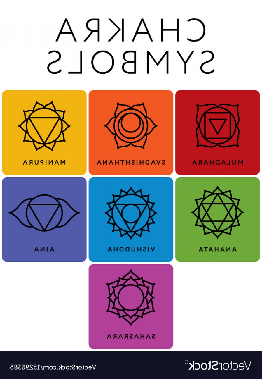 898x1296 Set Of Seven Chakra Symbols With Names Vector Hoodamathrun