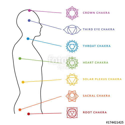 500x500 Chakra System Of Human Body Chart Seven Chakra Symbols Location