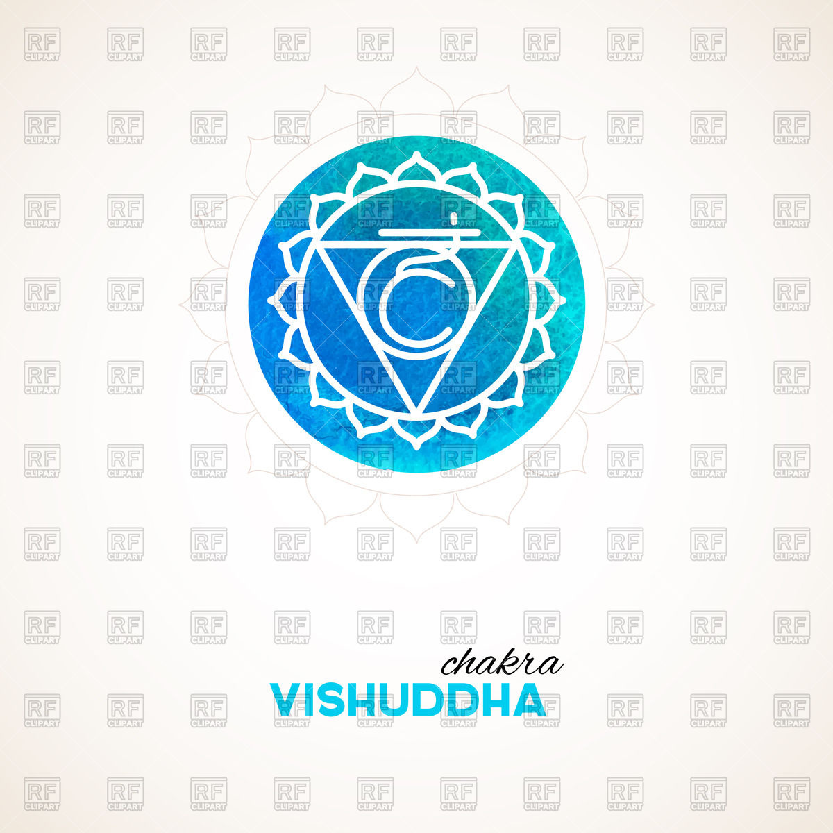 1200x1200 Cyan Watercolor Chakra Symbol