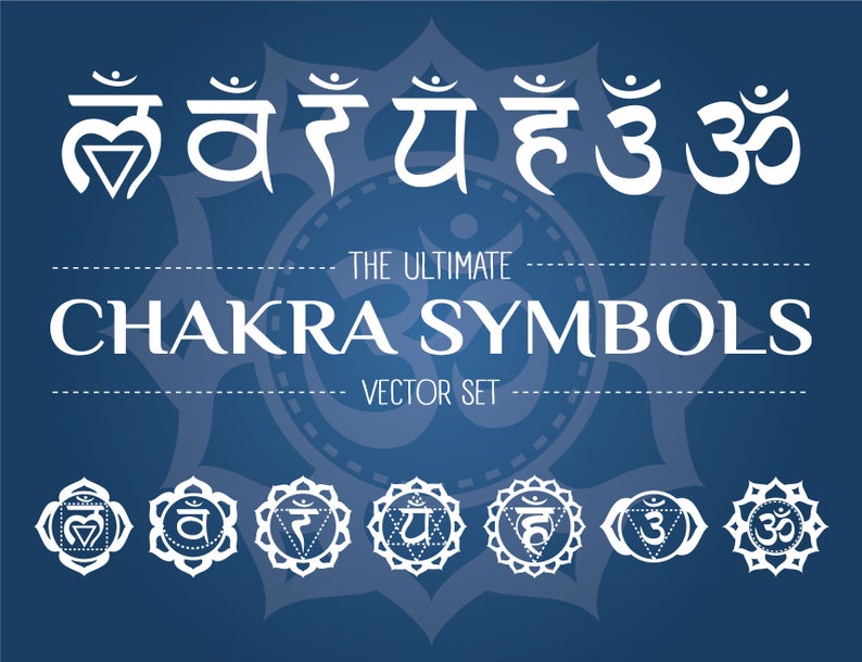 794x610 Chakra Symbols Vector Set Sacred Geometry Vector Graphics Etsy