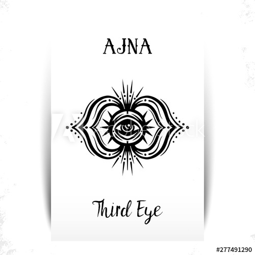 500x500 Circle Mandala Pattern Ajna Chakra Vector Illustration