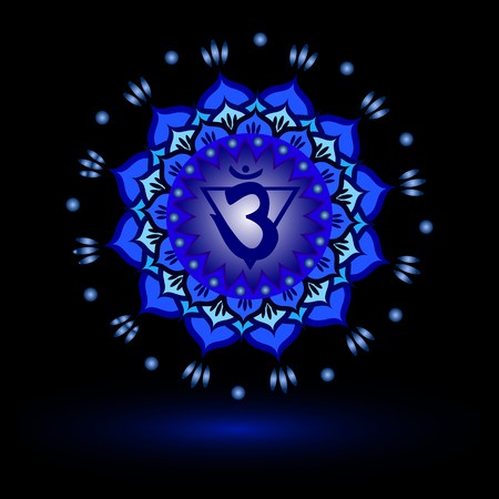 450x450 Circle Mandala Pattern Ajna Chakra Vector Illustration Royalty