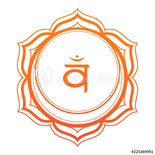 500x500 Sacral Chakra Vector Illustration