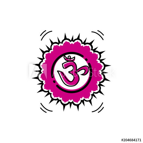 500x500 Sahasrara Chakra Vector Illustration