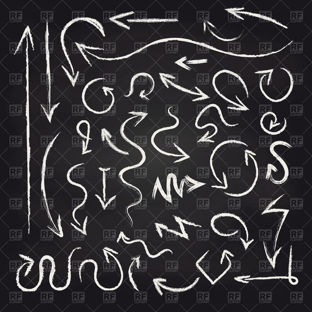 Chalk Arrows Set On Blackboard Vector Image Of Signs, Symbols 1200x1200 Chalk Arrows Set On Blackboard Vector Image Of Signs, Symbols