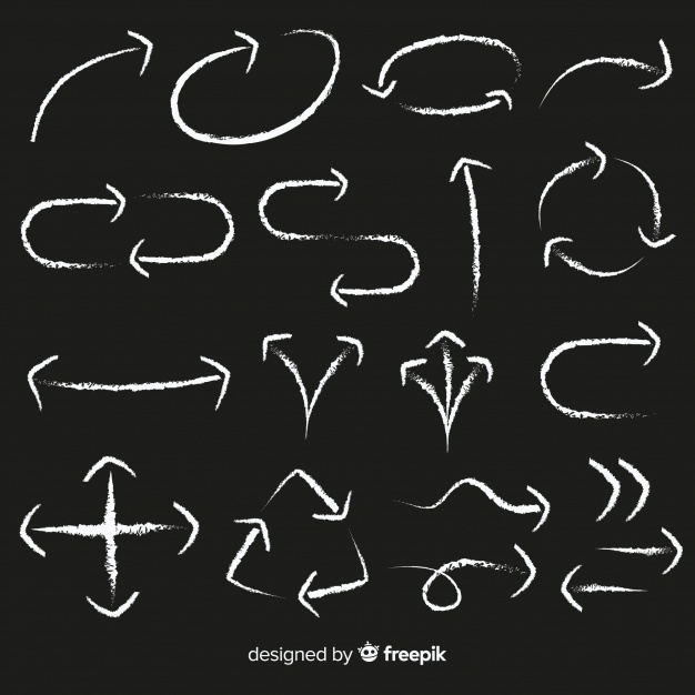Arrow Collection In Chalk Style Vector Free Download 626x626 Arrow Collection In Chalk Style Vector Free Download
