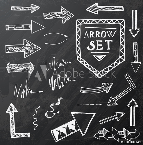Hand Drawn Arrow Icons Set On Black Chalk Board 492x500 Hand Drawn Arrow Icons Set On Black Chalk Board