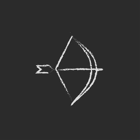 Bow And Arrow Hand Drawn In Chalk On A Blackboard Vector White 450x450 Bow And Arrow Hand Drawn In Chalk On A Blackboard Vector White