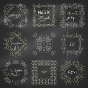 300x300 Set Of Chalk Vintage Border Frames Vector Savoyuptown