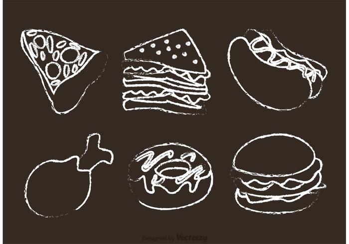 Chalk Drawn Food Vectors 700x490 Chalk Drawn Food Vectors