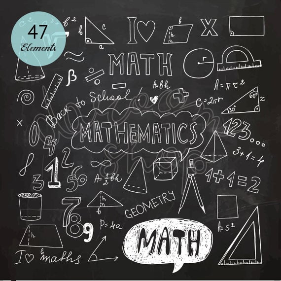 Chalkboard Hand Drawn Mathematics Clip Artmath Elements And Etsy 570x570 Chalkboard Hand Drawn Mathematics Clip Artmath Elements And Etsy
