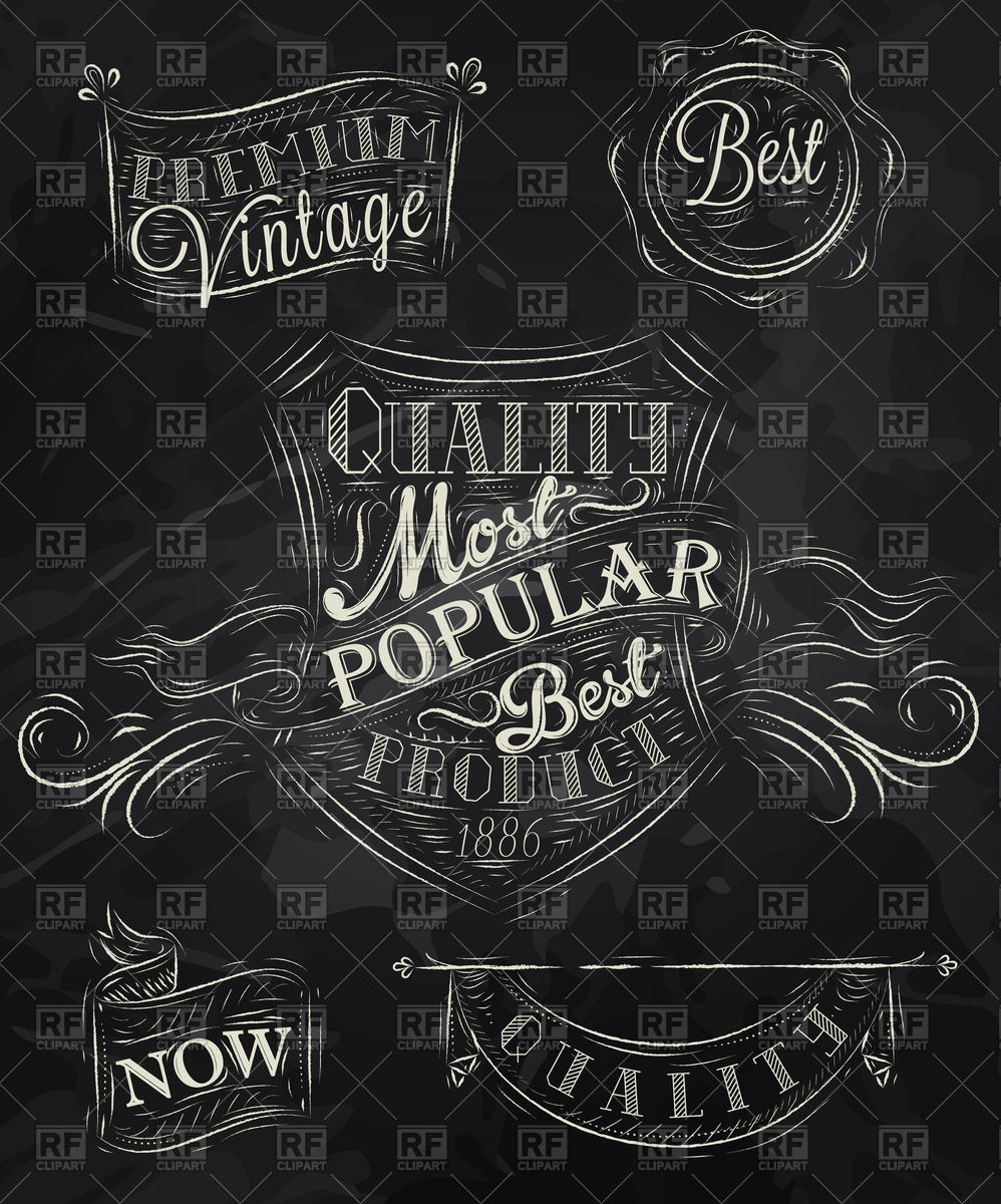 Set Of Chalk Drawings Of Vintage Premium Quality Badges And Labels 998x1200 Set Of Chalk Drawings Of Vintage Premium Quality Badges And Labels