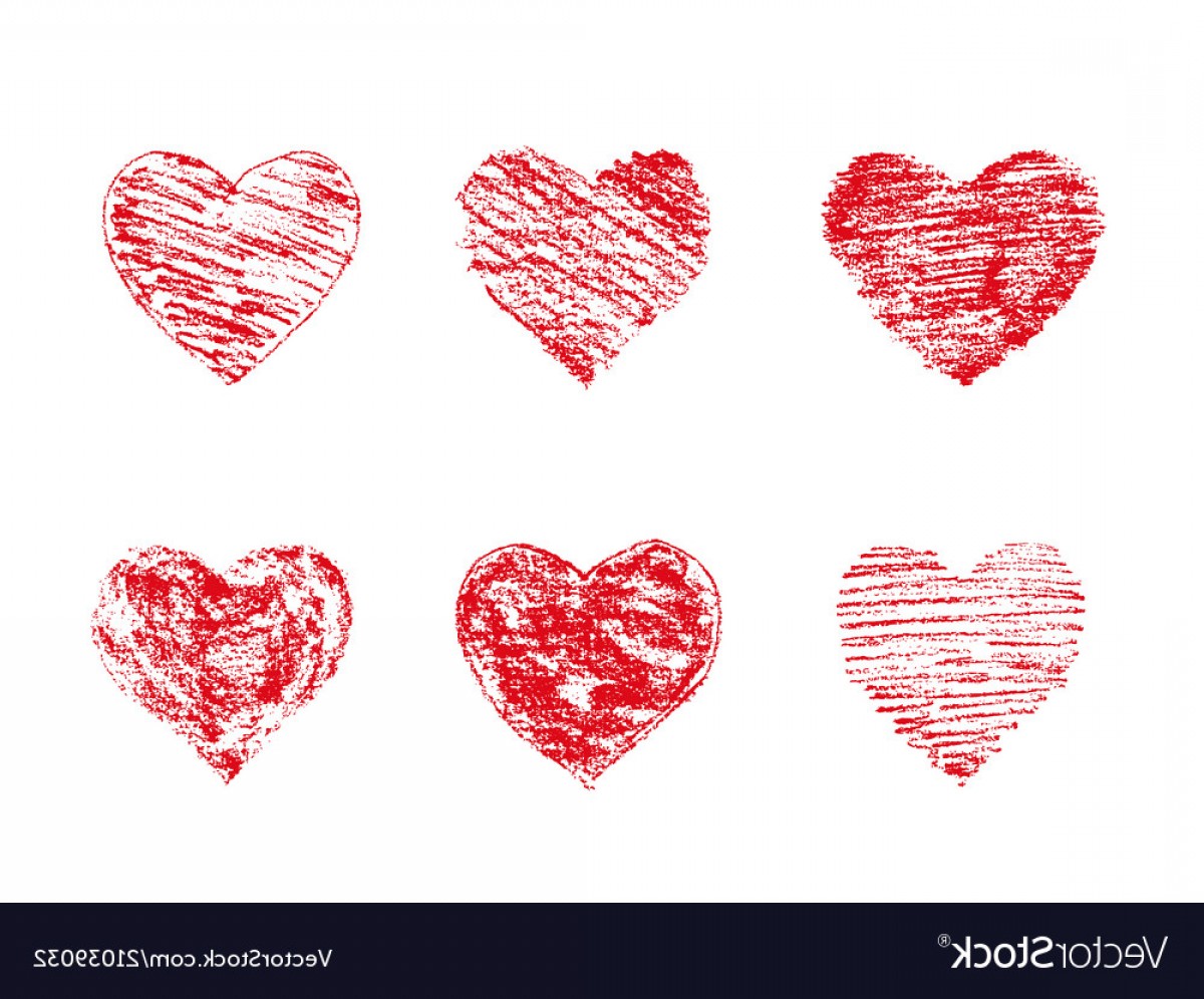 1200x996 Chalk Red Grunge Textured Hearts Vector Geekchicpro