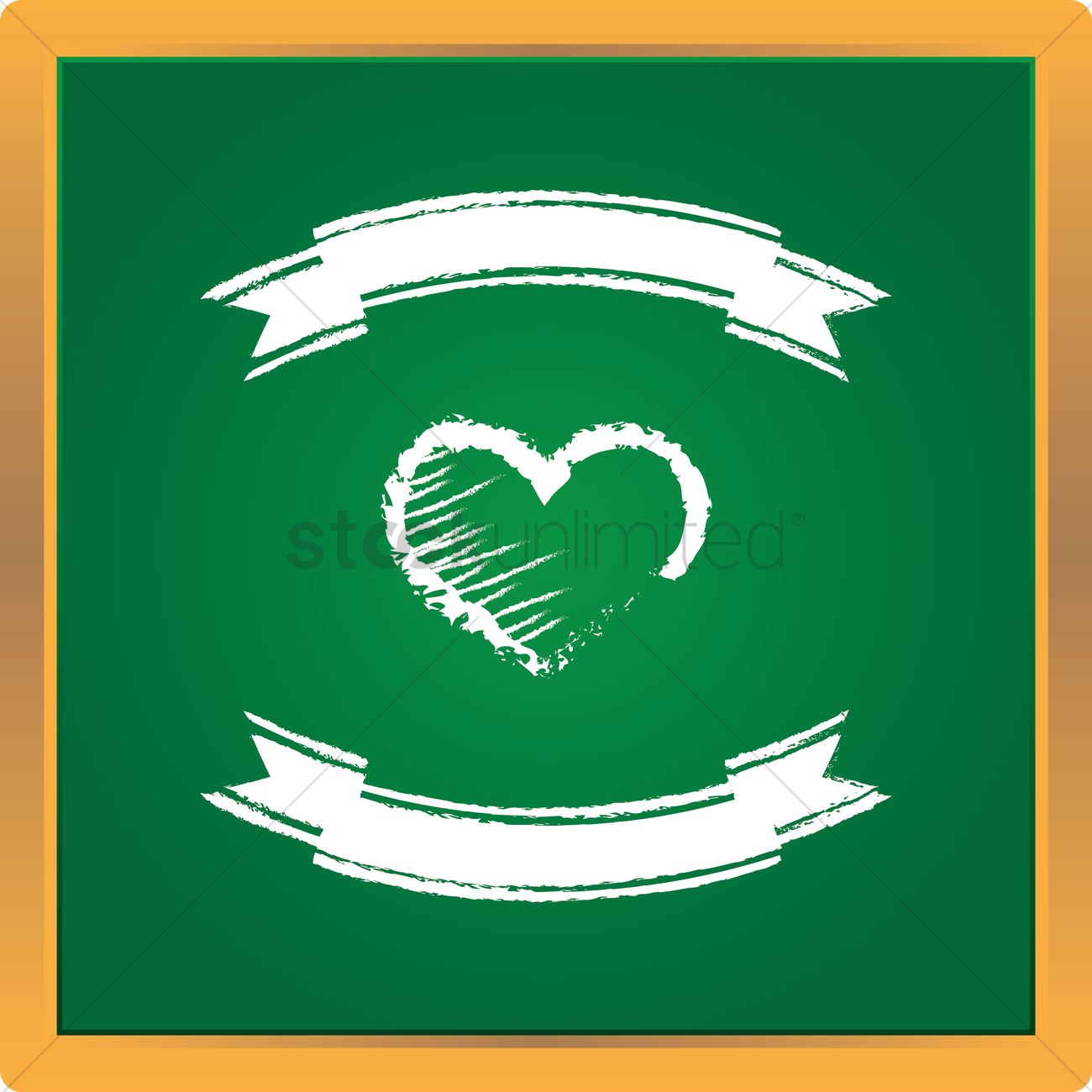 1300x1300 Chalk Draw Heart Vector Image