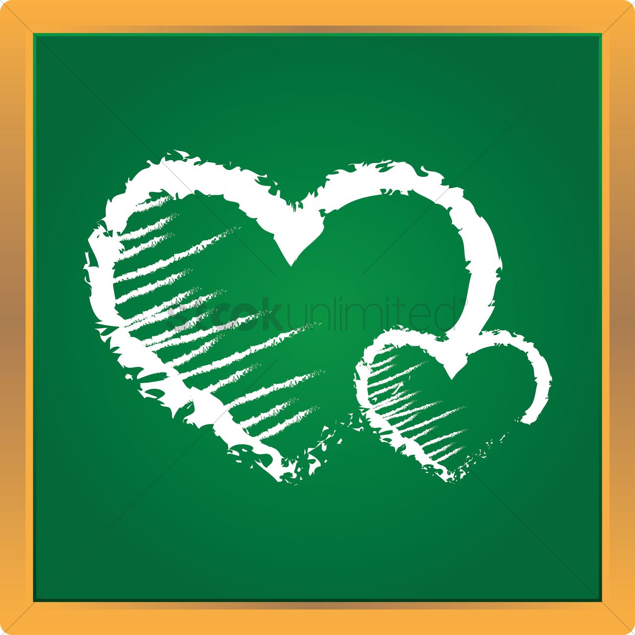 1300x1300 Chalk Drawn Hearts Vector Image