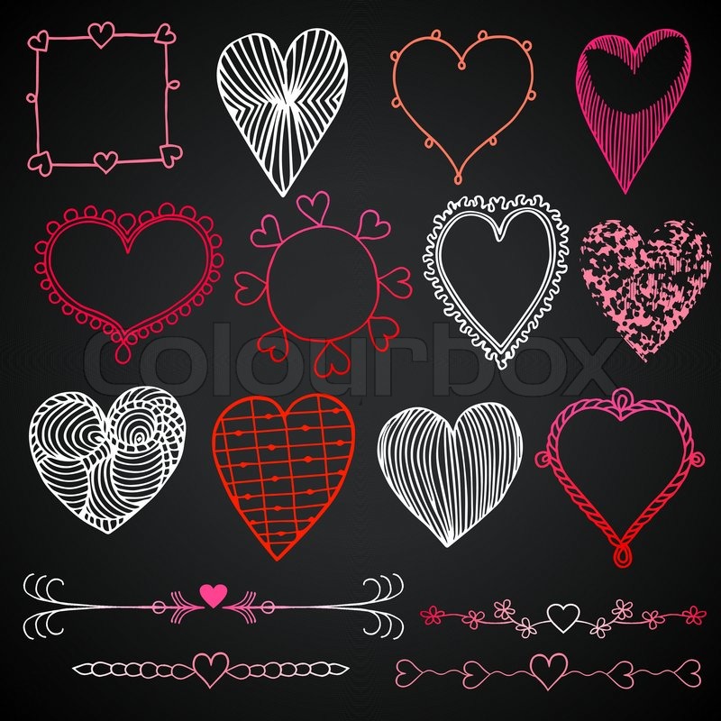 800x800 Valentine's Day In Chalkboard Style, Stock Vector Colourbox