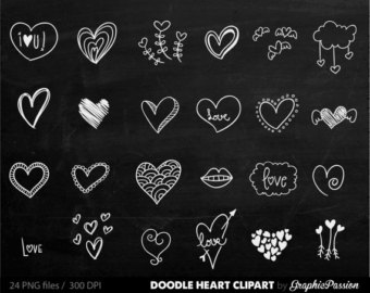 340x270 Chalk Heart Clipart