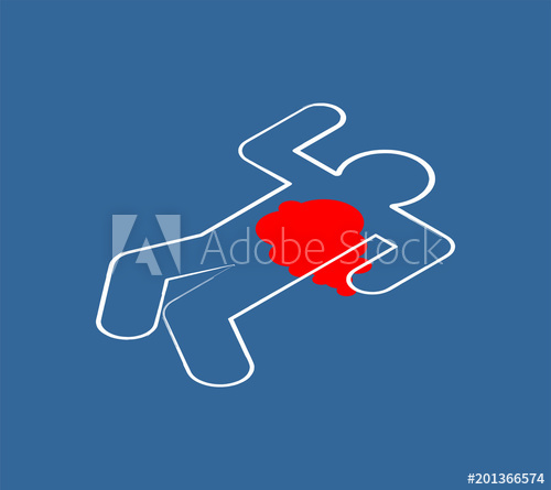 500x445 Chalk Silhouette Corpse Crime Scene Chalk Outline Of Dead Body