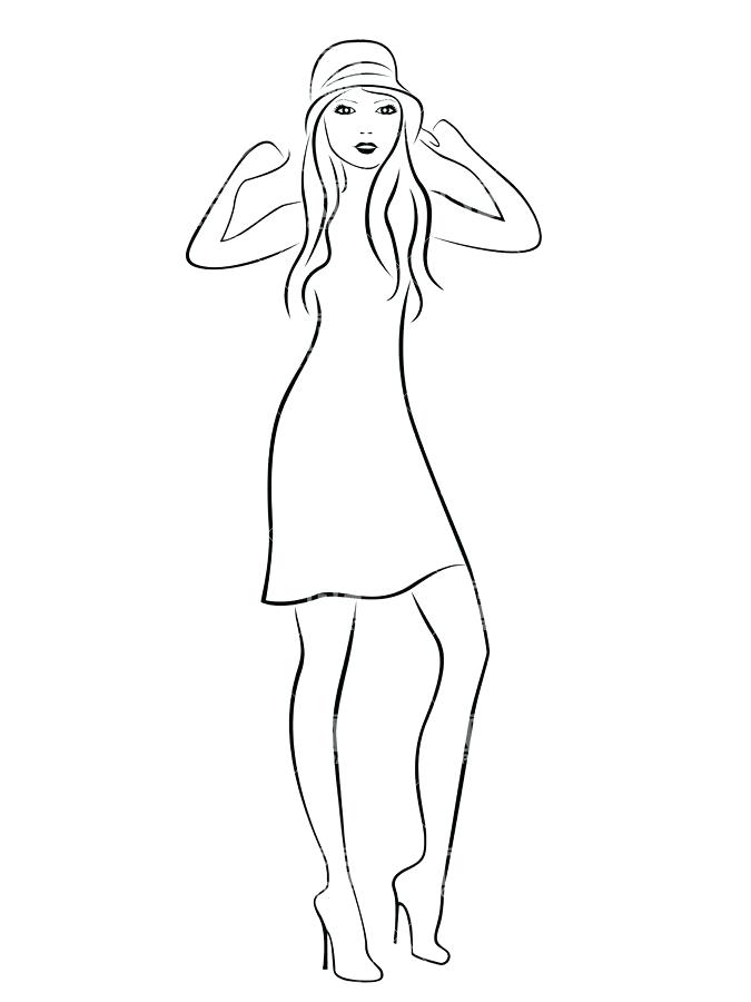 675x900 Female Body Outline Drawing At Free For Personal Outlines Of Young