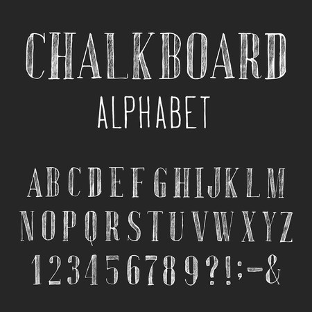 Chalkboard Alphabet Vector Font Type Letters Numbers 450x450 Chalkboard Alphabet Vector Font Type Letters Numbers