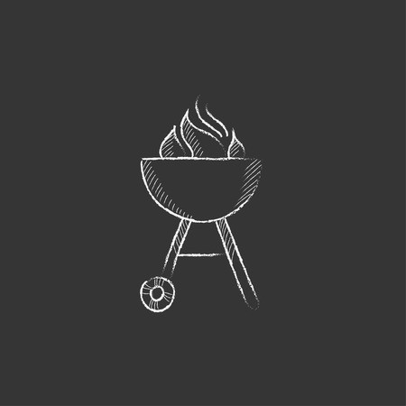 Kettle Barbecue Grill With Flame Hand Drawn In Chalk Vector 450x450 Kettle Barbecue Grill With Flame Hand Drawn In Chalk Vector