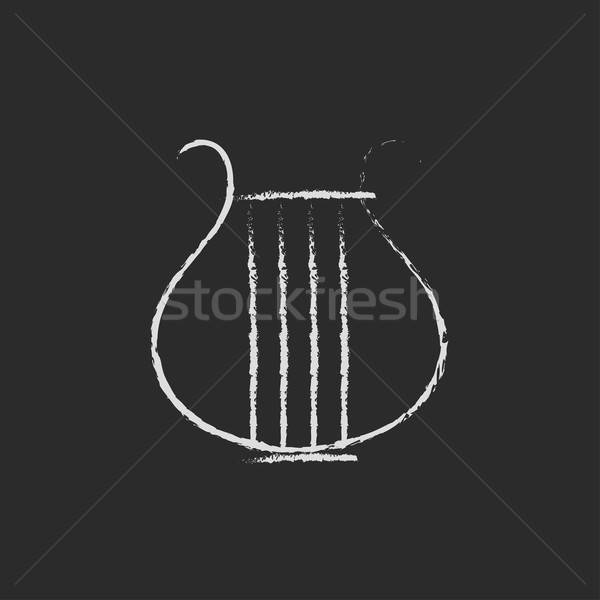 Lyre Icon Drawn In Chalk Vector Illustration Andrei Krauchuk 600x600 Lyre Icon Drawn In Chalk Vector Illustration Andrei Krauchuk