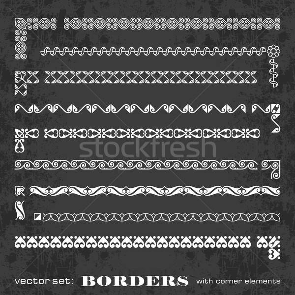 600x600 Calligraphic Frames And Borders With Corner Elements