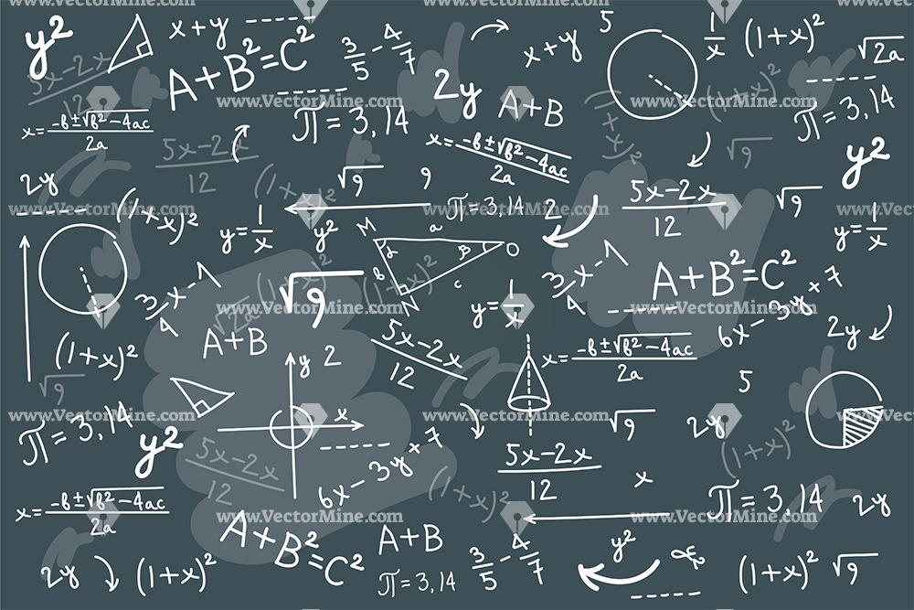 1000x667 Free Math Chalkboard Background Vector Illustration