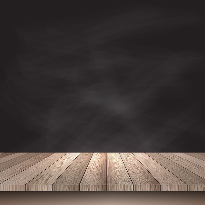 800x800 Wooden Table Against Chalkboard Background Background