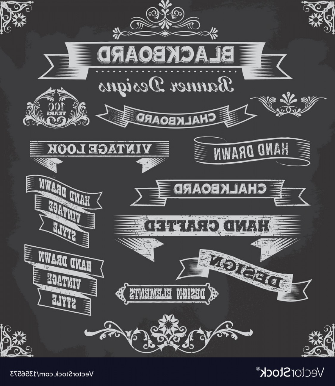 Chalkboard Banner Vector at Collection of Chalkboard Banner Vector free for