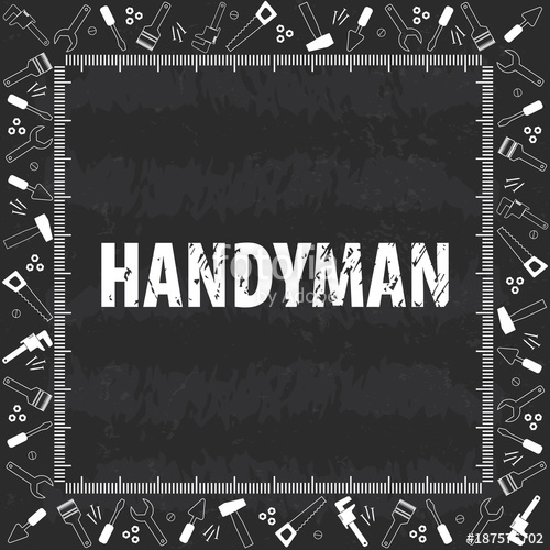 500x500 Professional Handyman Services Vector Banner Template With Tools