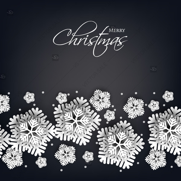 600x600 Snowflake Paper Cut On Blackboard Black Friday Sale Banner Banquet