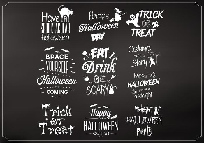 700x490 Chalkboard Halloween Elements Vector