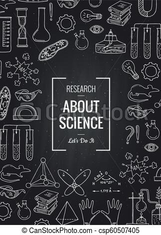 323x470 Vector Sketched Science Or Chemistry Elements Gathered Toghether