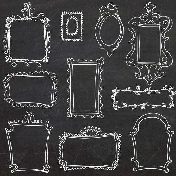 Vector Doodle Frames Clipart, Digital Borders, Frame Clipart 570x570 Vector Doodle Frames Clipart, Digital Borders, Frame Clipart