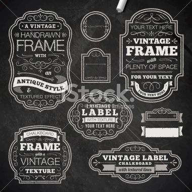 Vector Illustration Of Some Ornate Chalk Frames, With Texture 380x380 Vector Illustration Of Some Ornate Chalk Frames, With Texture