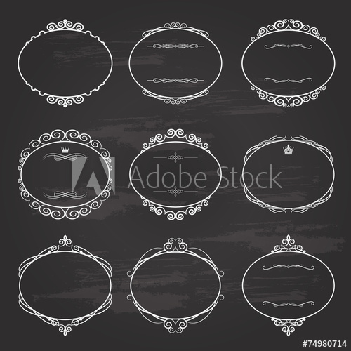 Vintage Chalk Frame Set On Chalkboard 500x500 Vintage Chalk Frame Set On Chalkboard