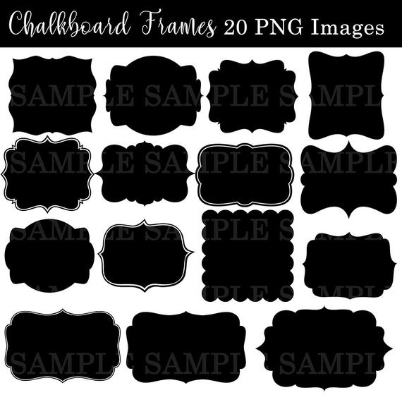 Chalkboard Frame Badges Vintage Shapes Silhouette Label Etsy 570x570 Chalkboard Frame Badges Vintage Shapes Silhouette Label Etsy
