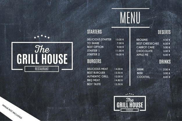626x417 Chalkboard Menu Vectors Photos And Free Download Restaurant