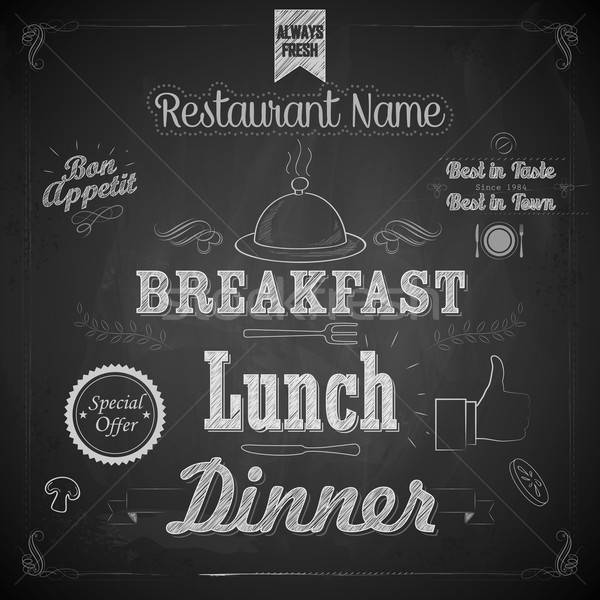600x600 Chalkboard Menu Vector Illustration Vectomart