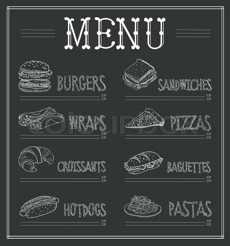 750x800 Chalkboard Breakfast Menu Design Chalkboard Menu Template
