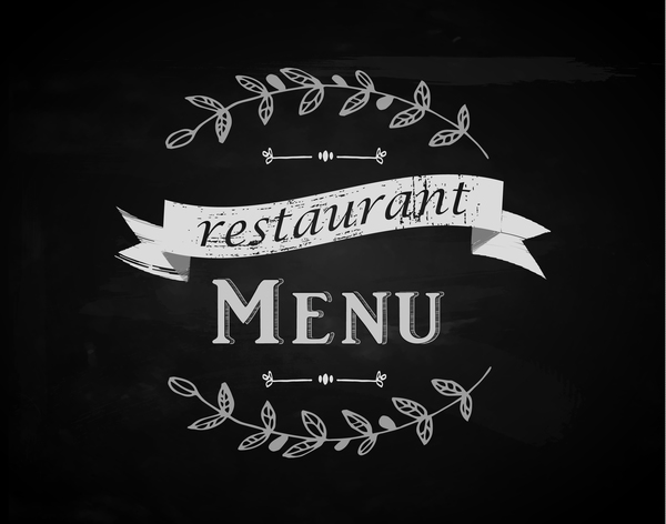600x472 Restaurant Menu With Chalkboard Background Vector Free Download