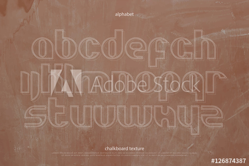 500x334 School, Alphabet Letters Over Chalkboard Texture Vector Font Type