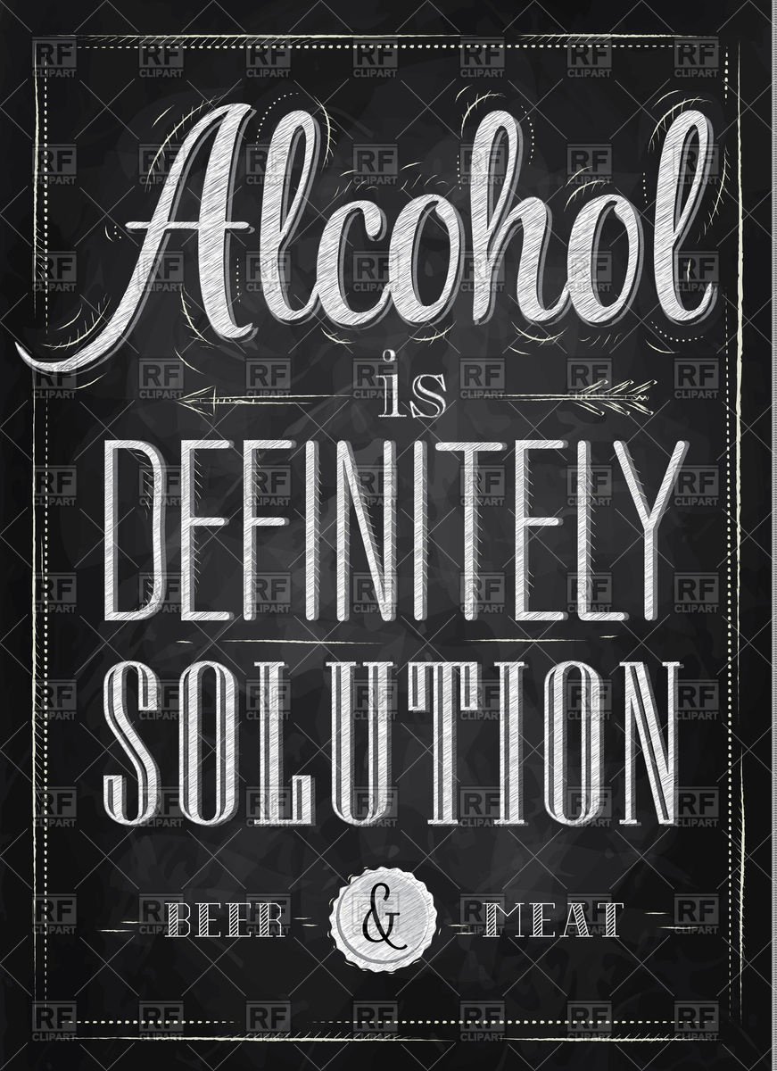 871x1200 Alcohol Is Definitely Solution Beer And Meat Lettering