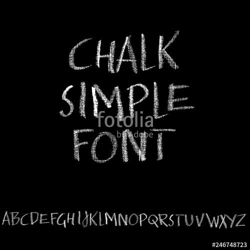 500x500 Chalk Textured Font Grunge Script On Chalkboard Vector