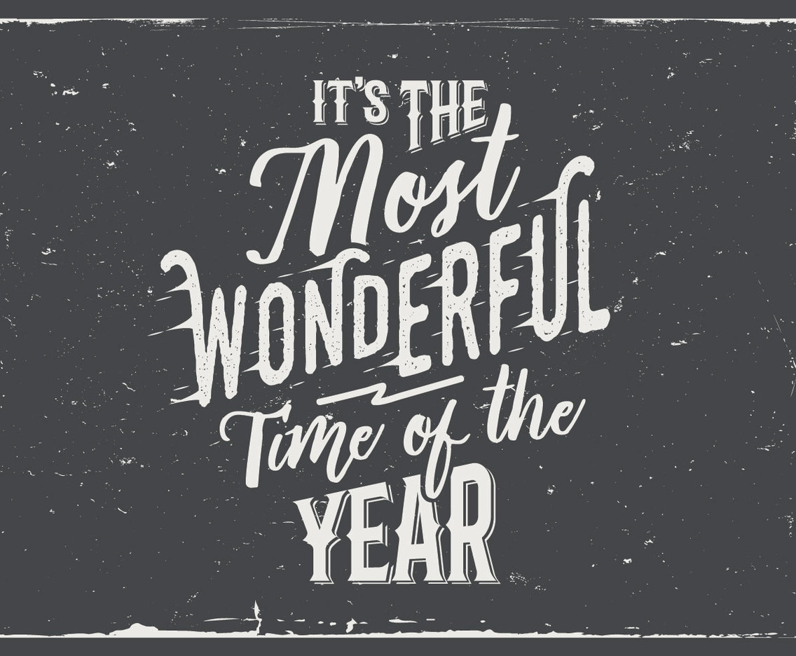 1136x936 It's The Most Wonderful Time Of The Year Chalkboard Vector Vector